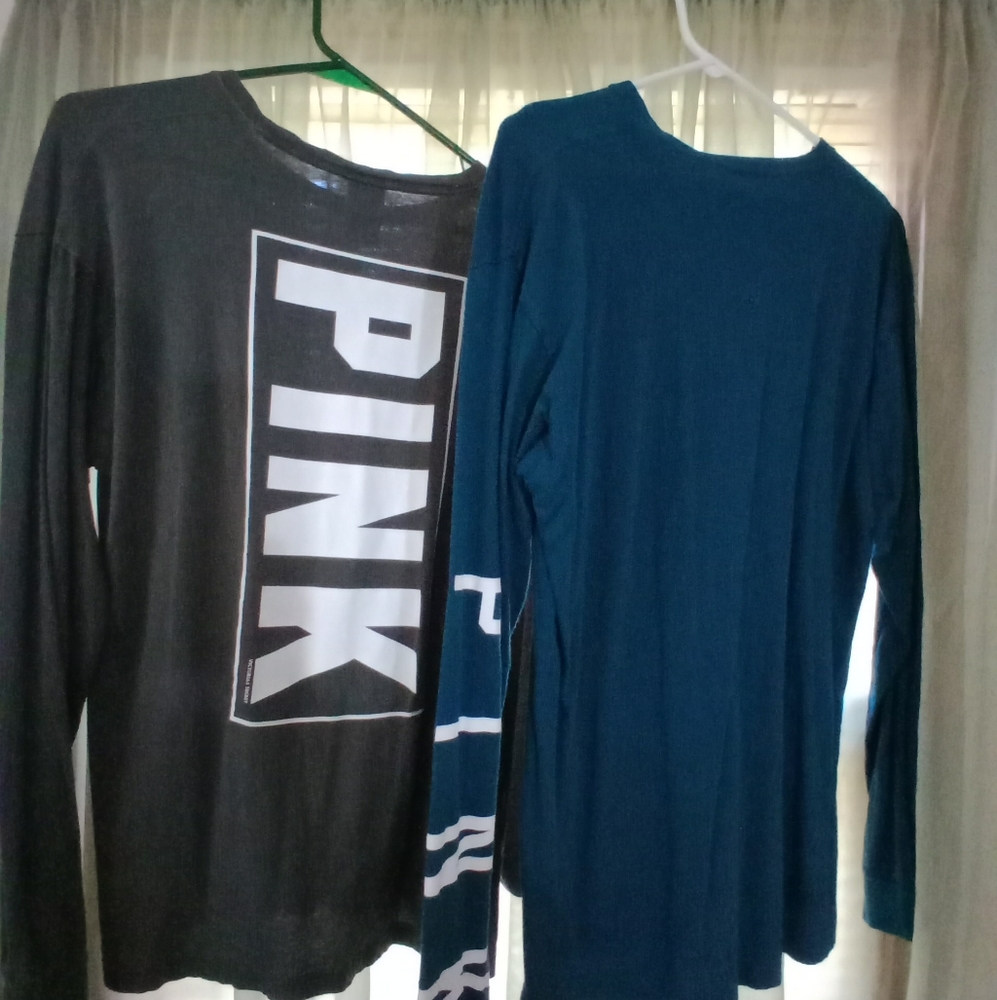 2 Long sleeve VS Pink Shirts